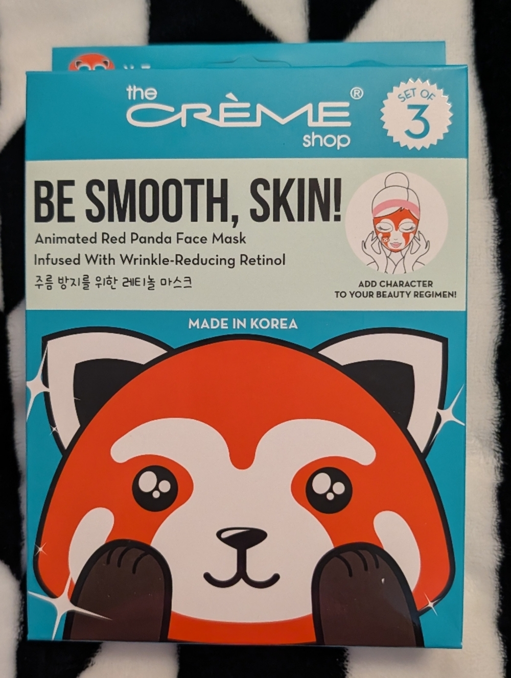 Box Of Be Smooth, Skin! Red Panda Animated Face Mask - Box Of 3 Sheet Masks